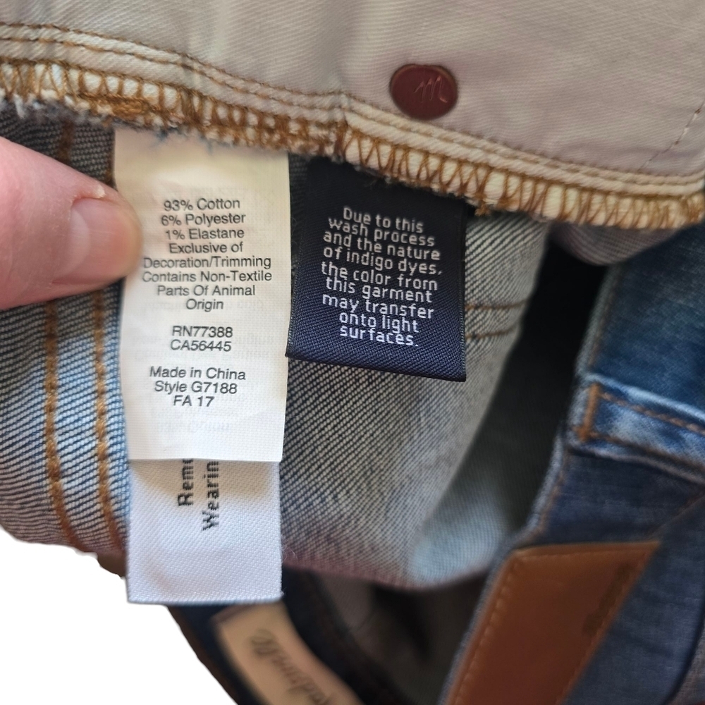 🔥NWOT Madewell 9" High-Rise Skinny Jeans Medium Wash, Side-Slit Edition Size 27 - Picture 10 of 10